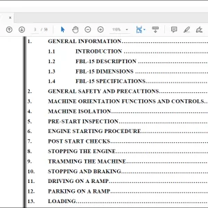 Cat BUCYRUS DBT Diesel FBL-15 LHD UTILITY VEHICLE Operators Manual - PDF DOWNLOAD