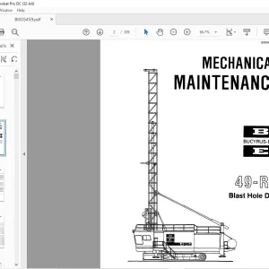 Cat BUCYRUS-ERIE 49-RH Blast Hole Drill MECHANICAL MAINTENANCE MANUAL BI005459 - PDF DOWNLOAD