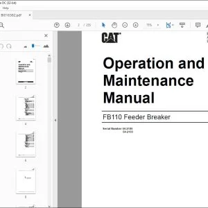 Cat BUCYRUS FB110 Feeder Breaker Operation and Maintenance Manual BI016382 - PDF DOWNLOAD