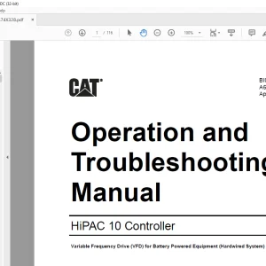 Cat BUCYRUS Face Haulage HiPAC 10 Controller Operation and Troubleshooting Manual BI001951 - PDF DOWNLOAD