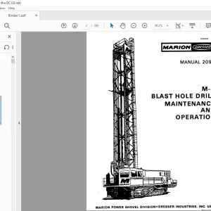 Cat BUCYRUS MARION M-3 BLAST HOLE DRILL MAINTENANCE AND OPERATION MANUAL 2090 - PDF DOWNLOAD
