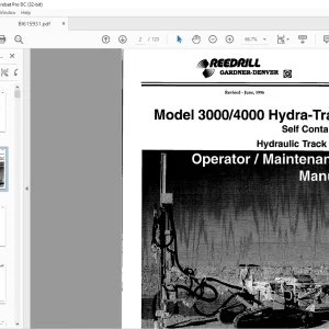 Cat BUCYRUS Reedrill 3000 4000 Hydra-Trac® Self Contained Hydraulic Track Drill Operator Maintenance Manual - PDF DOWNLOAD