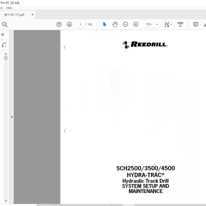 Cat BUCYRUS TEREX REEDRILL SCH2500 3500 4500 HYDRA-TRAC® Hydraulic Track Drill SYSTEM SETUP AND MAINTENANCE MANUAL - PDF DOWNLOAD