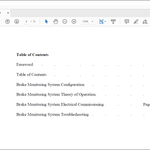 Cat BUCYRUS X-4114 BRAKE MONITORING SYSTEM OPERATING INSTRUCTIONS MANUAL  -  PDF DOWNLOAD