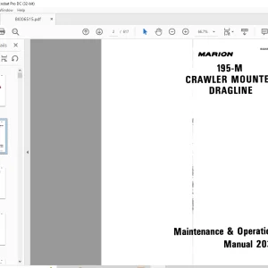 Cat Bucyrus 195-M Crawler Mounted Dragline Maintenance & Operation Manual BI006515 - PDF DOWNLOAD