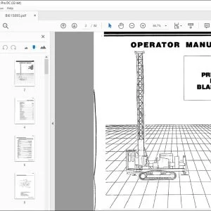 Cat Bucyrus 1HP High Pressure Rotary Blasthole Drill Operator Manual BI615893 - PDF DOWNLOAD