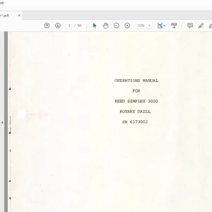 Cat Bucyrus 3000 Rotary Drill Operation Manual SN 6373002 - PDF DOWNLOAD