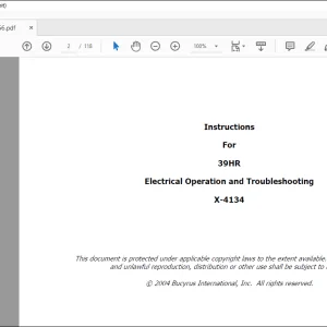 Cat Bucyrus 39HR Blast Hole Drill Electrical Operation & Troubleshooting Manual BI617156 - PDF DOWNLOAD