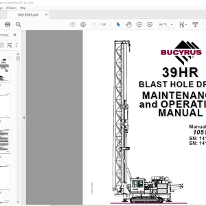 Cat Bucyrus 39HR Blast Hole Drill Maintenance & Operation Manual SN 141181 & 141190 - PDF DOWNLOAD