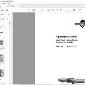 Cat Bucyrus 482 DIESEL Operation Manual BI620984 - PDF DOWNLOAD