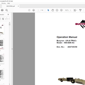 Cat Bucyrus 488-6DM AC Operation Manual BI000980 - PDF DOWNLOAD