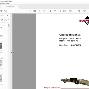Cat Bucyrus 488L & 488-6 UN-A-TRAC® Operation & Maintenance Manual SN 4037 - PDF DOWNLOAD