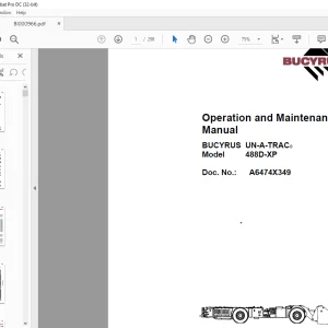 Cat Bucyrus 488D-XP Operation & Maintenance Manual BI000966 - PDF DOWNLOAD