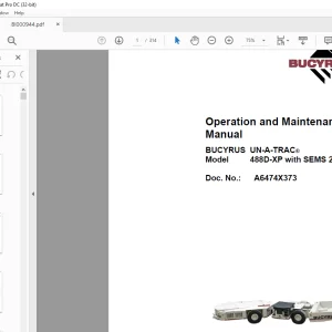 Cat Bucyrus 488D-XP with SEMS 2 Operation & Maintenance Manual BI000944 - PDF DOWNLOAD