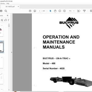 Cat Bucyrus 488L & 488-6 Operation Manual BI116602 - PDF DOWNLOAD