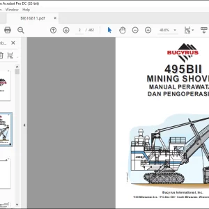 Cat Bucyrus 495BII Mining Shovel Manual Perawatan dan Pengoperasian -  PDF DOWNLOAD (Indonesian)
