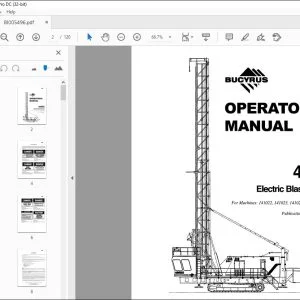 Cat Bucyrus 49RIII Electric Blast Hole Drill Operator's Manual BI005496 - PDF DOWNLOAD