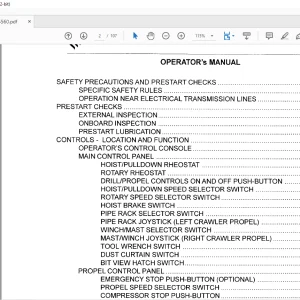 Cat Bucyrus 49RIII Electric Blast Hole Drill Operator's Manual BI005560 - PDF DOWNLOAD