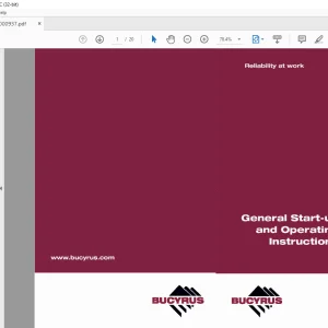 Cat Bucyrus 650D-XP General Start-up & Operating Instructions Manual BI000937 - PDF DOWNLOAD