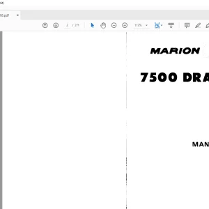 Cat Bucyrus 7500 Dragline Maintenance & Operation Manual BI006418 - PDF DOWNLOAD