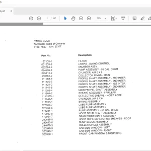 Cat Bucyrus 7820 Dragline Parts Book Manual SN 23307 - PDF DOWNLOAD