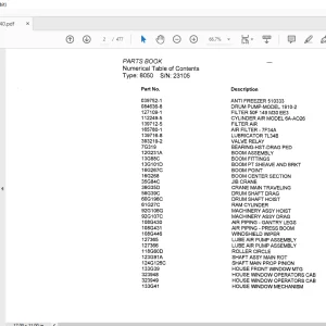 Cat Bucyrus 8050 Dragline Parts Book Manual SN 23105 - PDF DOWNLOAD