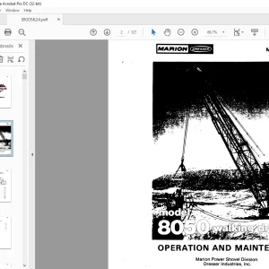 Cat Bucyrus 8050 Walking Dragline Operation & Maintenance Manual BI005624 - PDF DOWNLOAD