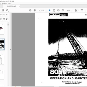 Cat Bucyrus 8050 Walking Dragline Operation & Maintenance Manual BI006285 - PDF DOWNLOAD