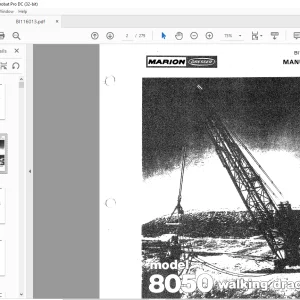 Cat Bucyrus 8050 Walking Dragline Operation & Maintenance Manual BI116013 - PDF DOWNLOAD