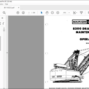 Cat Bucyrus 8200 Dragline Maintenance & Operation Manual BI116023 - PDF DOWNLOAD