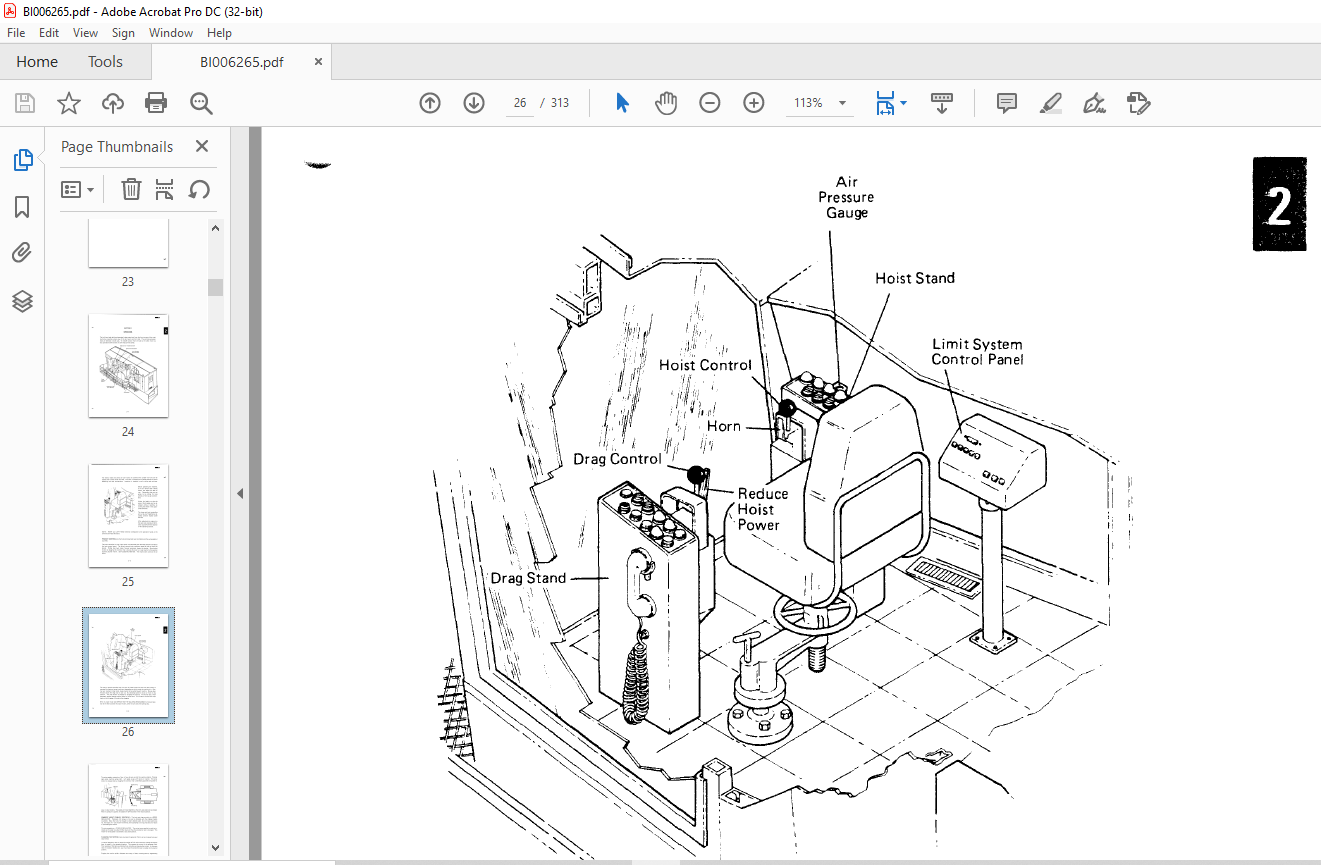 Cat Bucyrus 8750 Walking Dragline Maintenance & Operation Manual ...