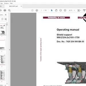 Cat Bucyrus 990/2324-2x3181-1750 Operating Manual BI622497 - PDF DOWNLOAD