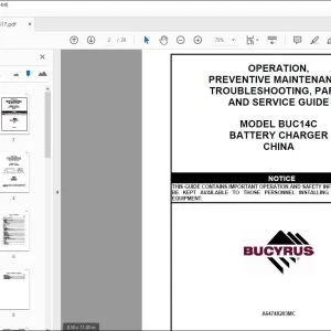 Cat Bucyrus BUC14C Operation, Maintenance, Troubleshooting, Parts & Service Guide Manual BI000817 - PDF DOWNLOAD