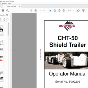 Cat Bucyrus CHT-50 Shield Trailer Operator Manual SN 5002206 - PDF DOWNLOAD