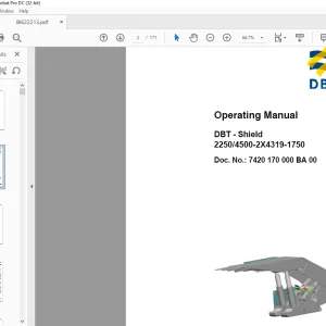 Cat Bucyrus DBT - Shield 2250 4500-2X4319-1750 Operating Manual BI622213 - PDF DOWNLOAD