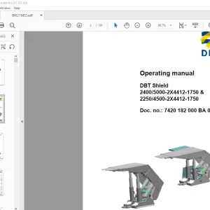 Cat Bucyrus DBT Shield 2400/5000-2X4412-1750 & 2250/4500-2X4412-1750 Operating Manual BI621882 - PDF DOWNLOAD