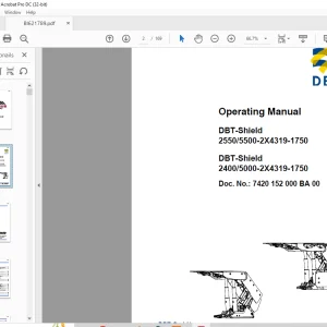 Cat Bucyrus DBT-Shield 2550/5500-2X4319-1750 DBT-Shield 2400/5000-2X4319-1750 Operating Manual BI621789 - PDF DOWNLOAD