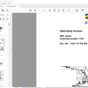 Cat Bucyrus DBT shield 2550/5500-2x4207-1750 Operating Manual BI622244 - PDF DOWNLOAD