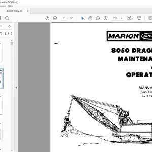 Cat Bucyrus Dresser 8050 Dragline Maintenance & Operation Manual BI006320 - PDF DOWNLOAD