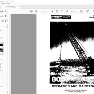 Cat Bucyrus Dresser 8050 Walking Dragline Operation & Maintenance Manual BI006196 - PDF DOWNLOAD