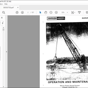 Cat Bucyrus Dresser 8050 Walking Dragline Operation & Maintenance Manual BI006708 - PDF DOWNLOAD