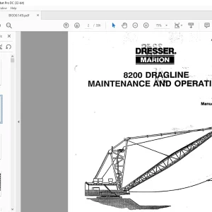 Cat Bucyrus Dresser 8200 Dragline Maintenance & Operation Manual BI006149 - PDF DOWNLOAD