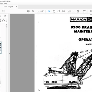 Cat Bucyrus Dresser 8200 Dragline Maintenance & Operation Manual BI006484 - PDF DOWNLOAD
