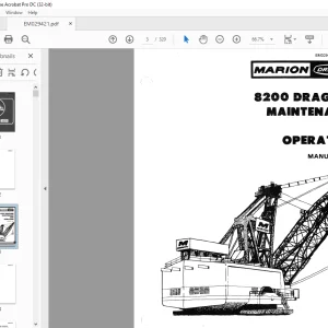 Cat Bucyrus Dresser 8200 Dragline Maintenance & Operation Manual EM029421-0 - PDF DOWNLOAD