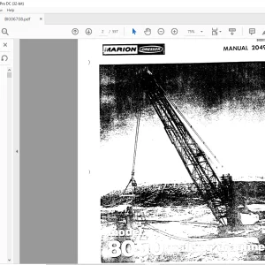 Cat Bucyrus Dresser 8200 Dragline Operation & Maintenance Manual BI006708 - PDF DOWNLOAD