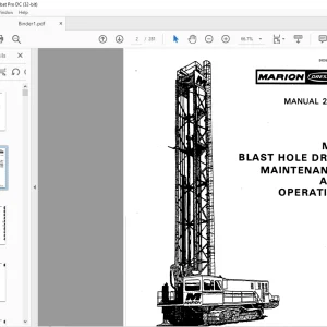 Cat Bucyrus Dresser M-3 Blast Hole Drill Maintenance & Operation Manual BI006201 - PDF DOWNLOAD