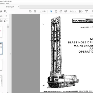 Cat Bucyrus Dresser M-3 Blast Hole Drill Maintenance & Operation Manual BI006324 - PDF DOWNLOAD
