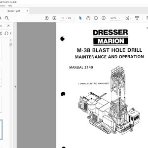Cat Bucyrus Dresser M-3B Blast Hole Drill Maintenance & Operation Manual BI006427 - PDF DOWNLOAD