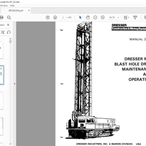 Cat Bucyrus Dresser M-4 Blast Hole Drill Maintenance & Operation Manual BI006269 - PDF DOWNLOAD