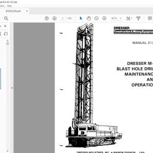 Cat Bucyrus Dresser M-4 Blast Hole Drill Maintenance & Operation Manual BI006269 - PDF DOWNLOAD